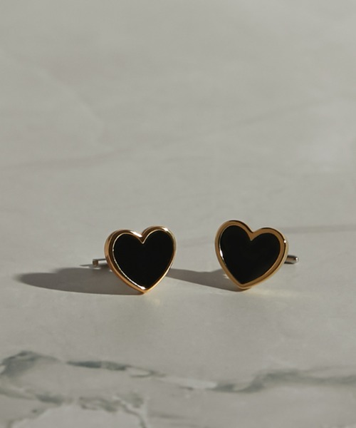 BAQLESS/バックレス] AMITY NOIR ハート ゴールド ピアス（ピアス（両
