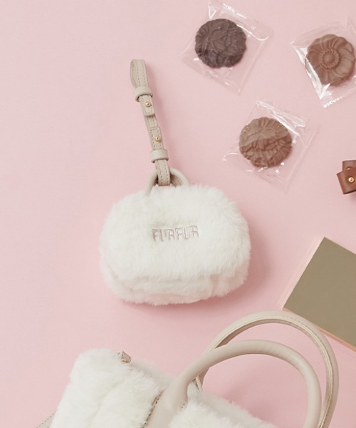 FURFUR（ファーファー）の「【限定カラー】エコファートートミニチャーム（チャーム・レディース・チャコールグレー/ブラック/ライトブルー/ピンク/アイボリー・F）」の2枚目の写真