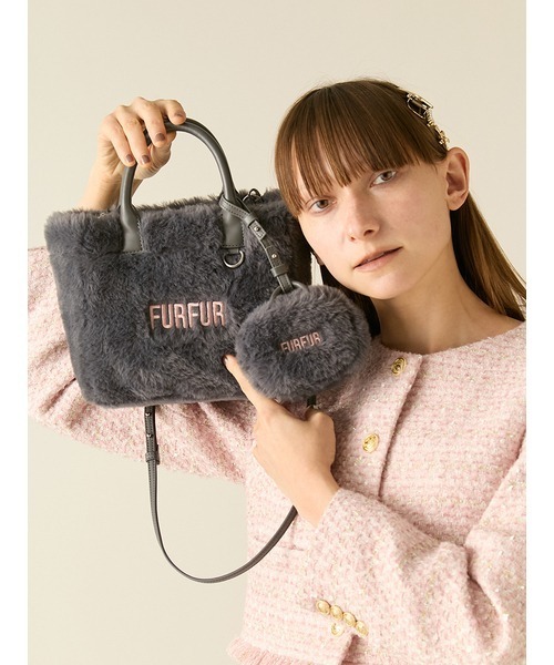 FURFUR(ファーファー)の「【限定カラー】エコファートートミニチャーム(チャーム・レディース・チャコールグレー/ブラック/ライトブルー/ピンク/アイボリー・F)」の13枚目の写真