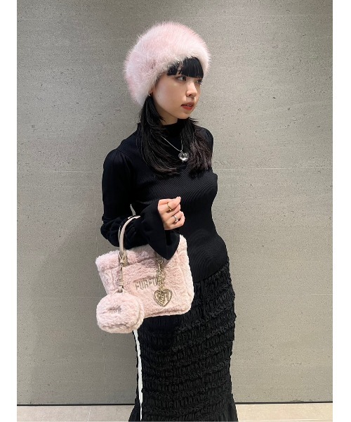 FURFUR(ファーファー)の「【限定カラー】エコファートートミニチャーム(チャーム・レディース・チャコールグレー/ブラック/ライトブルー/ピンク/アイボリー・F)」の12枚目の写真