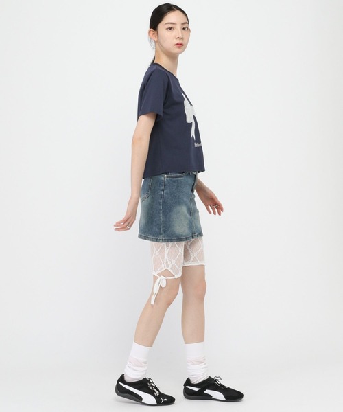 3.3 Field Trip (3.3フィールドトリップ)の「3.3 Field Trip/リボンレースデザインT(Tシャツ/カットソー・レディース・ネイビー/ブラック/ホワイト・FREE)」の5枚目の写真