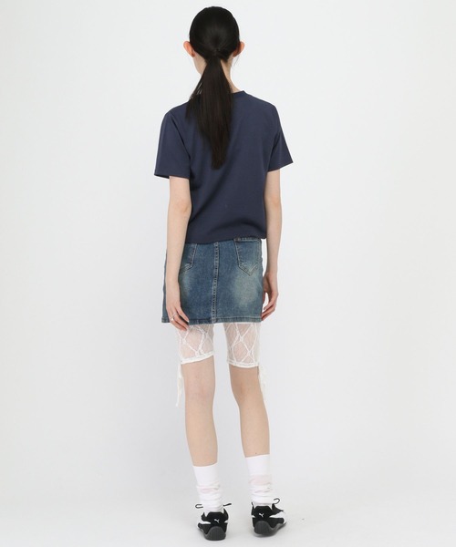 3.3 Field Trip (3.3フィールドトリップ)の「3.3 Field Trip/リボンレースデザインT(Tシャツ/カットソー・レディース・ネイビー/ブラック/ホワイト・FREE)」の6枚目の写真