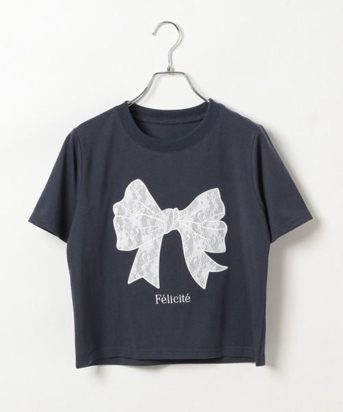 3.3 Field Trip (3.3フィールドトリップ)の「3.3 Field Trip/リボンレースデザインT(Tシャツ/カットソー・レディース・ネイビー/ブラック/ホワイト・FREE)」の9枚目の写真