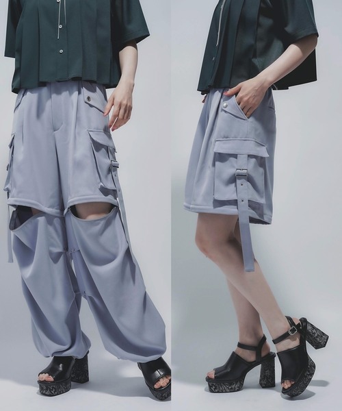 マルチWAYワイドカーゴパンツ マルチWAYワイドカーゴパンツ(HARE)（カーゴパンツ）｜HARE