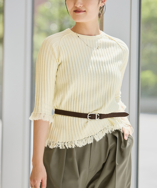 フリンジヤーンニット　未使用新品タグ付き　IENA la boucle フリンジヤーンニット 未使用新品タグ付き IENA la boucle