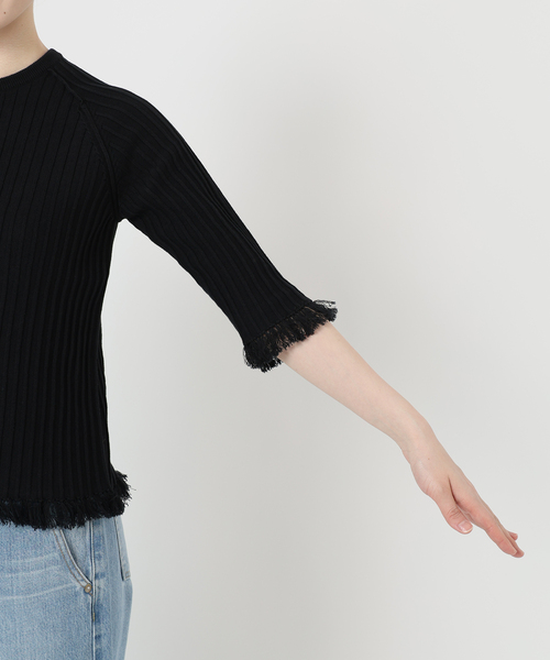 ニット セーター IENA LA BOUCLE フリンジニットプルオーバー レディース IENA LA BOUCLE フリンジニットプルオーバー（ニット/セーター