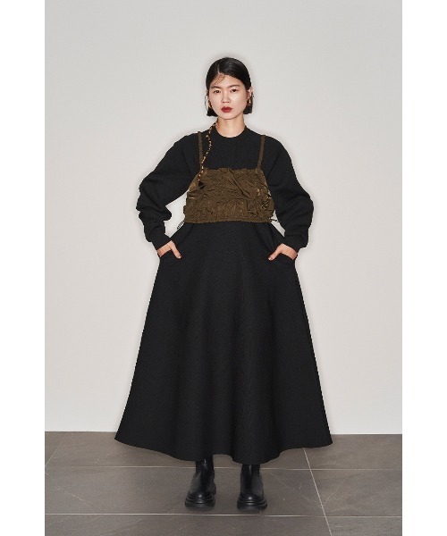 新品未使用　ARMONE　黒　ワンピース Sawa a la mode ワンピース レディース ハイネック 長袖 リブ