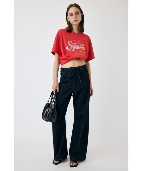 MOUSSY(マウジー)の「SUNCREST JAM Tシャツ(Tシャツ/カットソー・レディース・ホワイト/ライトブラック/レッド・FREE)」の7枚目の写真