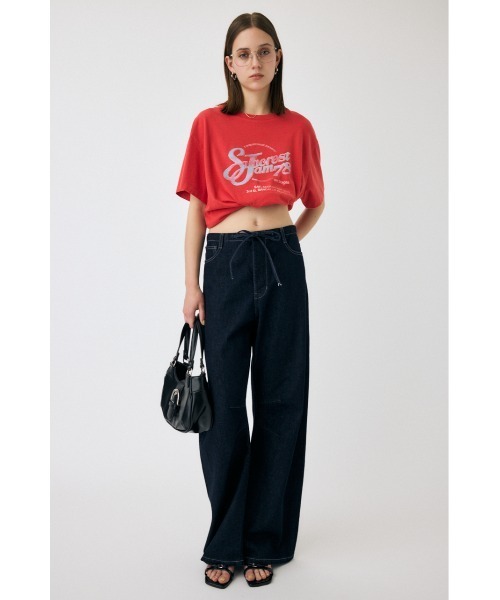 MOUSSY(マウジー)の「SUNCREST JAM Tシャツ(Tシャツ/カットソー・レディース・ホワイト/ライトブラック/レッド・FREE)」の8枚目の写真