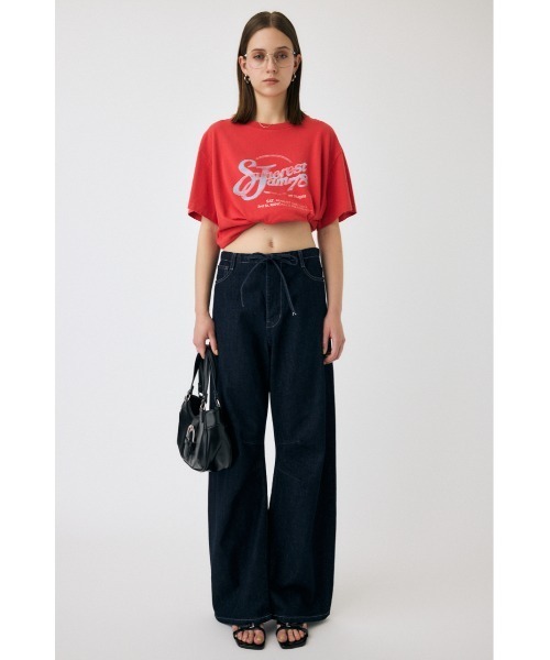 MOUSSY(マウジー)の「SUNCREST JAM Tシャツ(Tシャツ/カットソー・レディース・ホワイト/ライトブラック/レッド・FREE)」の9枚目の写真