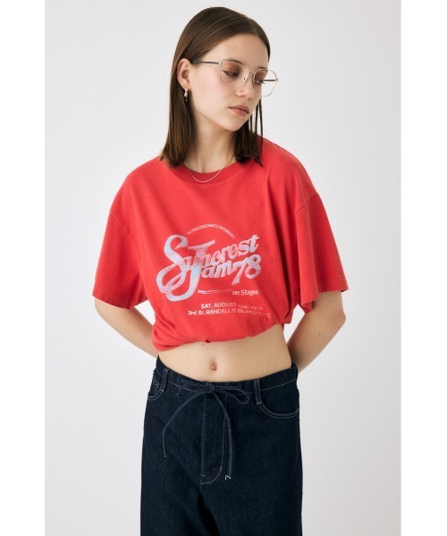 MOUSSY(マウジー)の「SUNCREST JAM Tシャツ(Tシャツ/カットソー・レディース・ホワイト/ライトブラック/レッド・FREE)」の10枚目の写真
