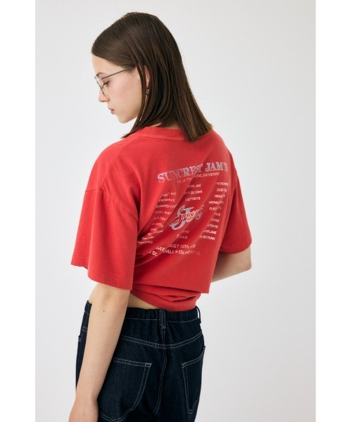 MOUSSY(マウジー)の「SUNCREST JAM Tシャツ(Tシャツ/カットソー・レディース・ホワイト/ライトブラック/レッド・FREE)」の11枚目の写真