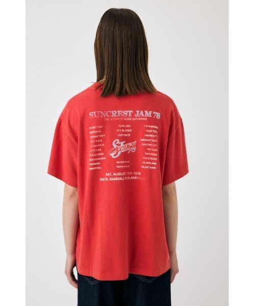MOUSSY(マウジー)の「SUNCREST JAM Tシャツ(Tシャツ/カットソー・レディース・ホワイト/ライトブラック/レッド・FREE)」の16枚目の写真