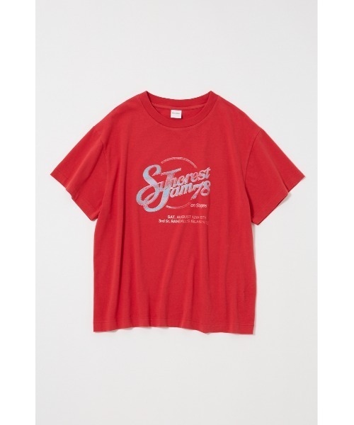 MOUSSY(マウジー)の「SUNCREST JAM Tシャツ(Tシャツ/カットソー・レディース・ホワイト/ライトブラック/レッド・FREE)」の21枚目の写真