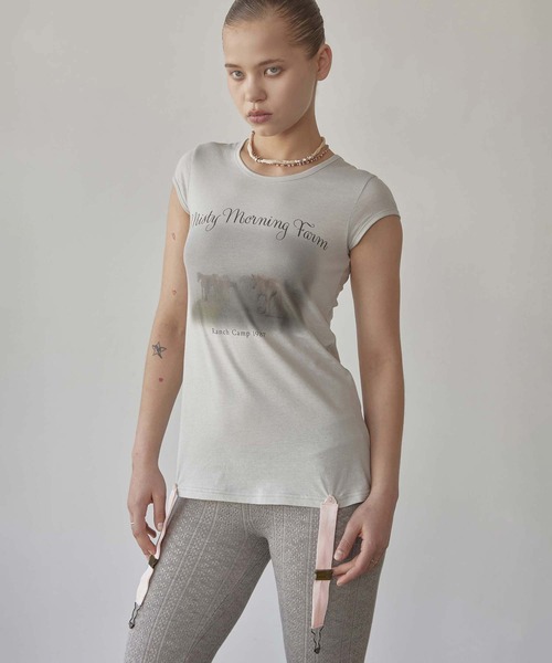 SCULPTOR（スカルプター）の「Ranch Lingerie Tee（Tシャツ/カットソー・レディース・ホワイト/ライトブルー・LARGE/MEDIUM/SMALL）」の6枚目の写真