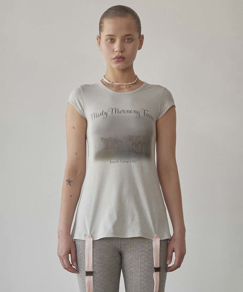SCULPTOR（スカルプター）の「Ranch Lingerie Tee（Tシャツ/カットソー・レディース・ホワイト/ライトブルー・LARGE/MEDIUM/SMALL）」の7枚目の写真