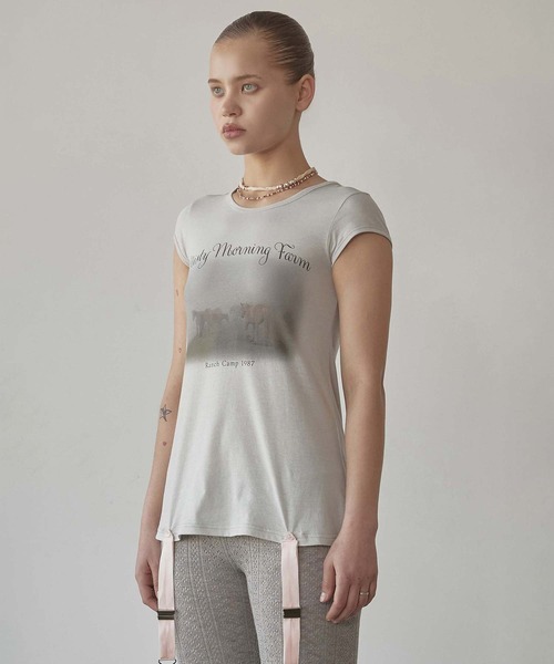 SCULPTOR（スカルプター）の「Ranch Lingerie Tee（Tシャツ/カットソー・レディース・ホワイト/ライトブルー・LARGE/MEDIUM/SMALL）」の8枚目の写真