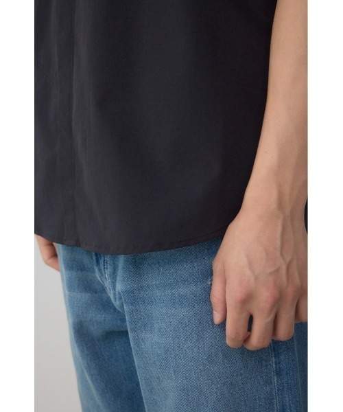 AZUL by moussy(アズールバイマウジー)の「C/T切り替え比翼半袖シャツ(シャツ/ブラウス・レディース・ブラック/グレー/ネイビー・MEDIUM/LARGE)」の9枚目の写真