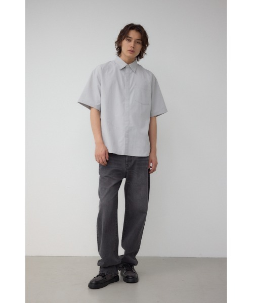 AZUL by moussy(アズールバイマウジー)の「C/T切り替え比翼半袖シャツ(シャツ/ブラウス・レディース・ブラック/グレー/ネイビー・MEDIUM/LARGE)」の13枚目の写真