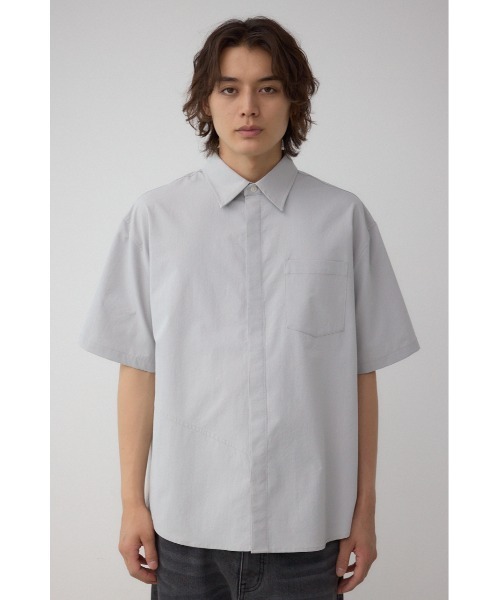 AZUL by moussy(アズールバイマウジー)の「C/T切り替え比翼半袖シャツ(シャツ/ブラウス・レディース・ブラック/グレー/ネイビー・MEDIUM/LARGE)」の14枚目の写真