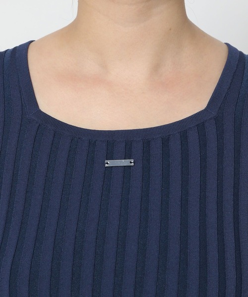 tシャツ 「NARROW STYLE/WEB・一部店舗限定」ボウタイリブニットT(HARE) レディース NARROW STYLE/WEB・一部店舗限定】ボウタイリブニットT(HARE)（T