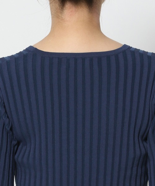 NARROW STYLE/WEB・一部店舗限定】ボウタイリブニットT(HARE)（T