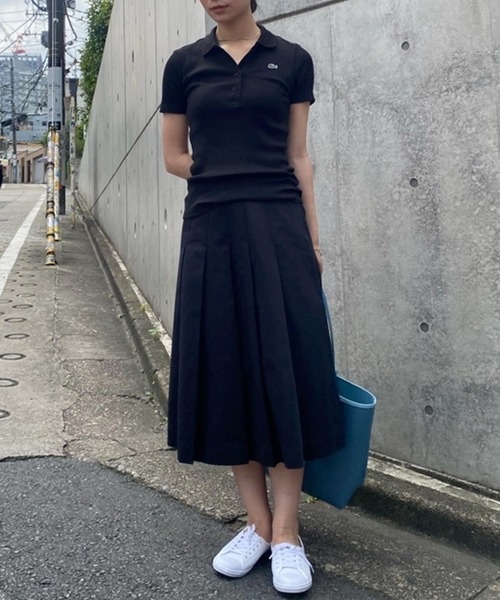 LACOSTE(ラコステ)の「ミディプリーツスカート(スカート・レディース・ブラック/キャメル・34/40/38/36)」の6枚目の写真