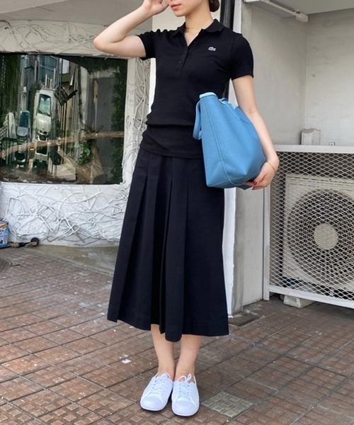 LACOSTE(ラコステ)の「ミディプリーツスカート(スカート・レディース・ブラック/キャメル・34/40/38/36)」の5枚目の写真