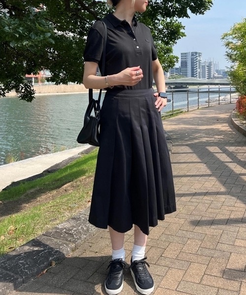 LACOSTE(ラコステ)の「ミディプリーツスカート(スカート・レディース・ブラック/キャメル・34/40/38/36)」の3枚目の写真