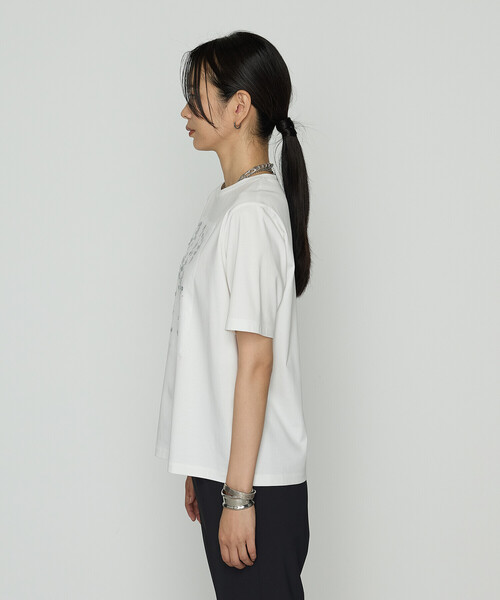 COMME CA(コムサ)の「シルキースムース Tシャツ(Tシャツ/カットソー・レディース・グレイッシュベージュ/ブラック/ホワイト・9号/11号)」の14枚目の写真