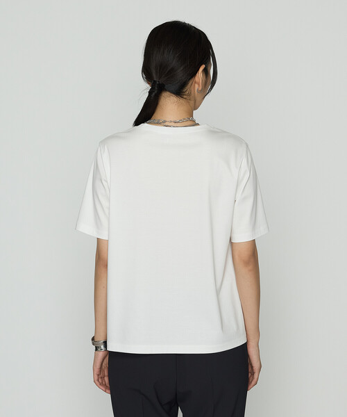 COMME CA(コムサ)の「シルキースムース Tシャツ(Tシャツ/カットソー・レディース・グレイッシュベージュ/ブラック/ホワイト・9号/11号)」の15枚目の写真