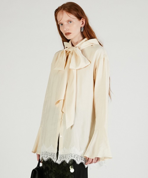 PRANK PROJECT（プランクプロジェクト）の「ボウタイシャツ / Bow tie shirt（シャツ/ブラウス・レディース・ホワイト/ブルー/ブラック・FREE）」の10枚目の写真