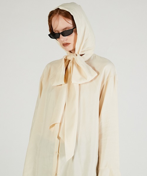 PRANK PROJECT（プランクプロジェクト）の「ボウタイシャツ / Bow tie shirt（シャツ/ブラウス・レディース・ホワイト/ブルー/ブラック・FREE）」の14枚目の写真