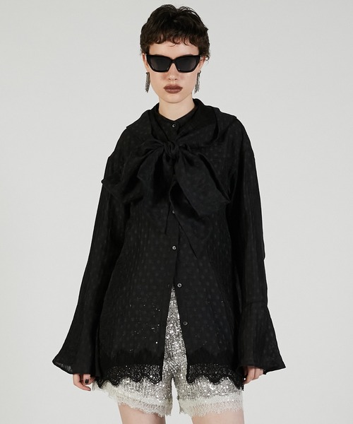 PRANK PROJECT（プランクプロジェクト）の「ボウタイシャツ / Bow tie shirt（シャツ/ブラウス・レディース・ホワイト/ブルー/ブラック・FREE）」の15枚目の写真