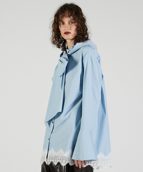 PRANK PROJECT（プランクプロジェクト）の「ボウタイシャツ / Bow tie shirt（シャツ/ブラウス・レディース・ホワイト/ブルー/ブラック・FREE）」の20枚目の写真