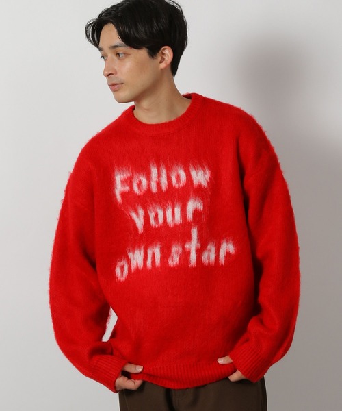 LAKOLE(ラコレ)の「カラーシャギーロゴプルオーバー / 570636(ニット/セーター・メンズ・ネイビー/レッド/グレー・MEDIUM/LARGE)」の3枚目の写真