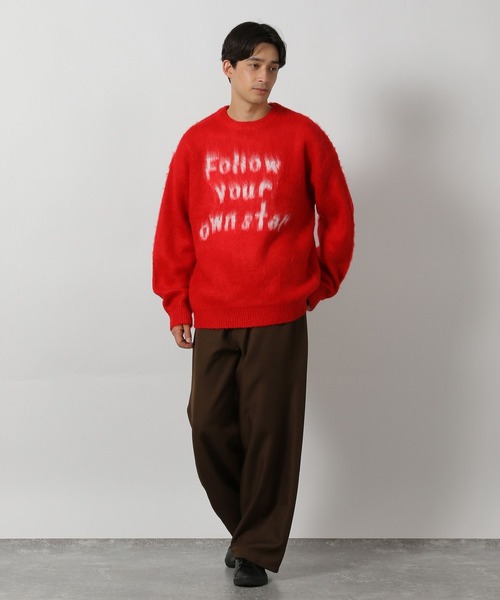 LAKOLE(ラコレ)の「カラーシャギーロゴプルオーバー / 570636(ニット/セーター・メンズ・ネイビー/レッド/グレー・MEDIUM/LARGE)」の5枚目の写真