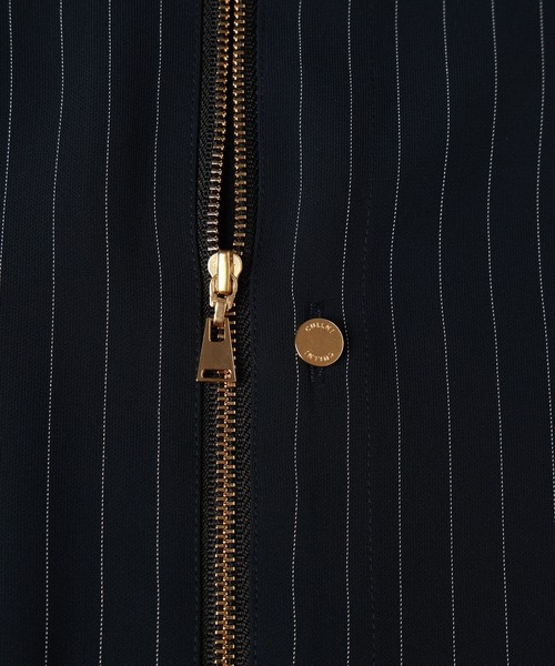 Stripe Double Cloth Zip Up Shirt（シャツ/ブラウス）｜CULLNI