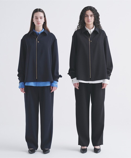 CULINI クルニ シャツ　※※撮影のみ※※　レア　即決OK Stripe Double Cloth Zip Up Shirt（シャツ/ブラウス）｜CULLNI
