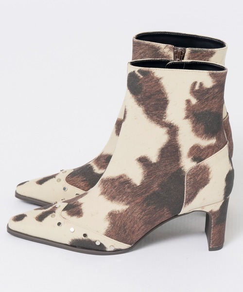 MAISON SPECIAL(メゾンスペシャル)の「Western Short Boots/ウエスタンショートブーツ(ブーツ・レディース・ブラック/ベージュ/マルチ・36/37/38)」の4枚目の写真