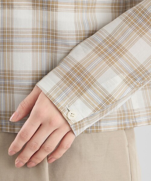 MACKINTOSH PHILOSOPHY（ﾏｯｷﾝﾄｯｼｭ ﾌｨﾛｿﾌｨｰ）の「GREY LABEL シアーチェックHARLTON（シャツ/ブラウス・レディース・ブルー系その他7/ベージュ系その他4・2/6）」の10枚目の写真