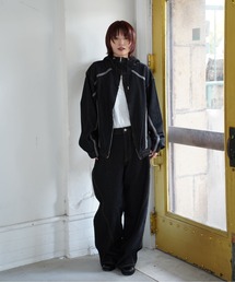 ATELANE（アテレーン）の「ATELANE / リジットデニムフーデットラインジャケット/スウィッチングパンツ/セットアップ（セットアップ）」