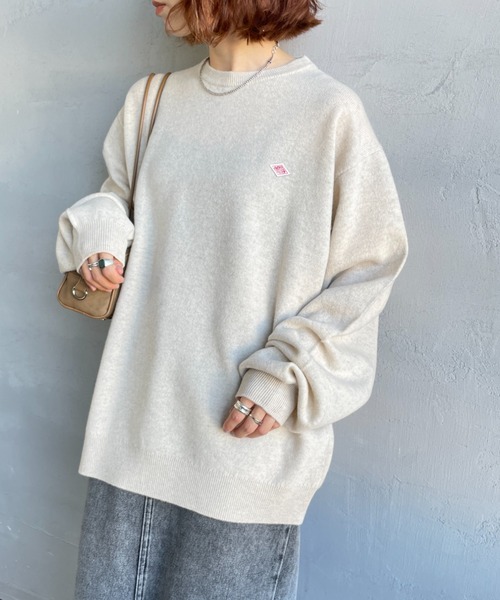 ぱ*ち様 DANTON ダントン アイボリー ウール ニット プルオーバー サイ