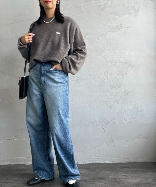 DANTON/ダントン] ワンポイントロゴ クルーネックプルオーバー