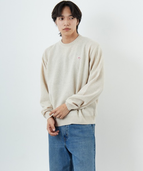 DANTON クルーネックプルオーバー 40 ニット Danton ニット [DANTON/ダントン] ワンポイントクルーネック