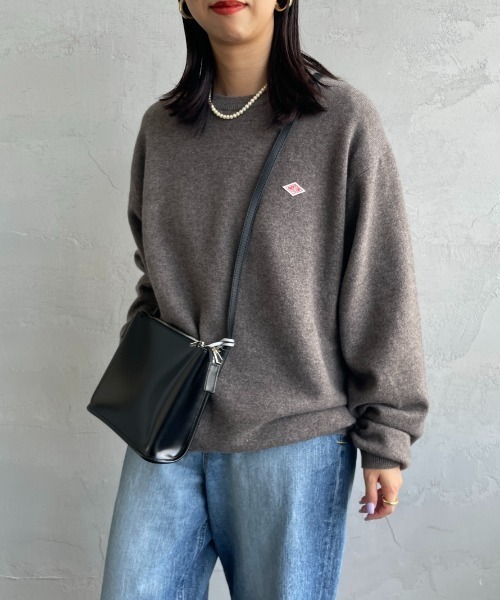 DANTON（ダントン）の「[DANTON/ダントン] ワンポイントロゴ クルーネックプルオーバーニット（ニット/セーター・レディース・オートミール/グレイッシュベージュ/ブラック/ダークグレー/ブラウン・40/42）」の17枚目の写真