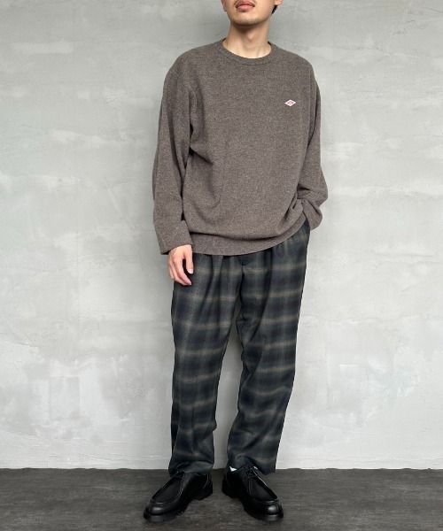 DANTON（ダントン）の「[DANTON/ダントン] ワンポイントロゴ クルーネックプルオーバーニット（ニット/セーター・レディース・オートミール/グレイッシュベージュ/ブラック/ダークグレー/ブラウン・40/42）」の7枚目の写真