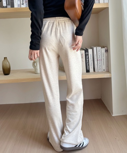 Eclat one(エクラワン)の「【Eclat one】リブ ワイドパンツ(その他パンツ・レディース・チャコール/ブラック/グレイッシュベージュ・M/L)」の15枚目の写真
