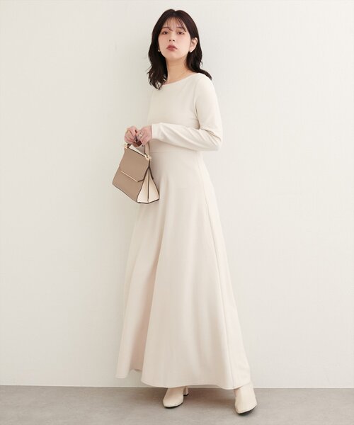 natural couture(ナチュラルクチュール)の「WEB限定/〈osono〉前後2WAYカットジョーゼットフレアワンピース(ワンピース・レディース・ブラウン/ブラック/オフホワイト・MEDIUM/LARGE)」の11枚目の写真