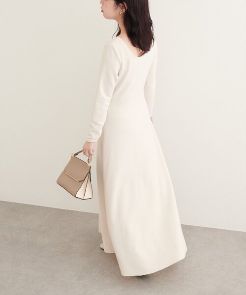 natural couture(ナチュラルクチュール)の「WEB限定/〈osono〉前後2WAYカットジョーゼットフレアワンピース(ワンピース・レディース・ブラウン/ブラック/オフホワイト・MEDIUM/LARGE)」の13枚目の写真